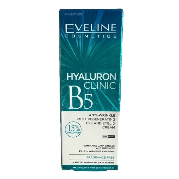 NIB EVELINE Hyaluron Clinic Anti Wrinkle Multi Regenerating Eye & Eyelid Cream - Picture 3 of 4